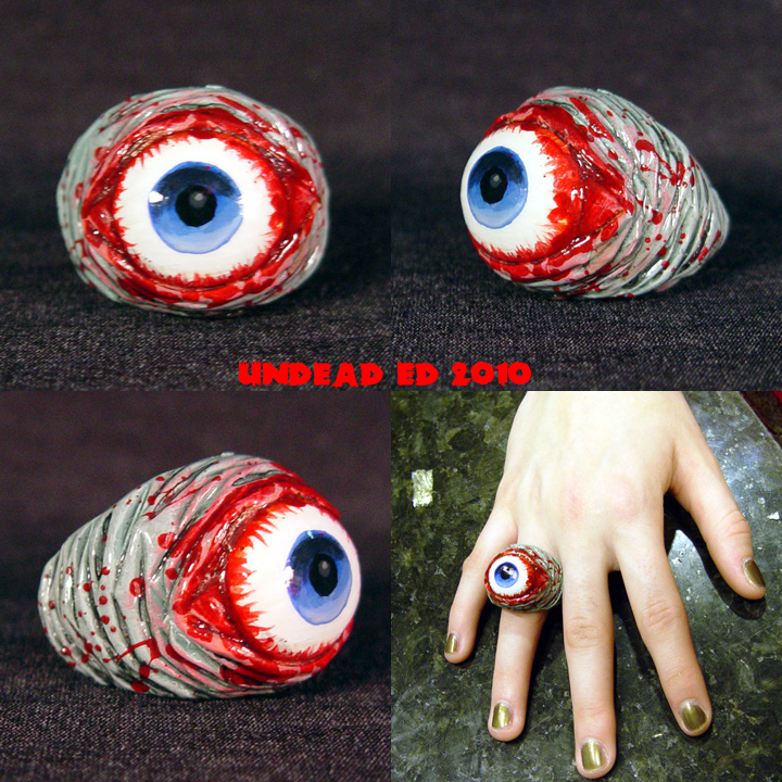 Rot Ring Blue Zombie evil eye