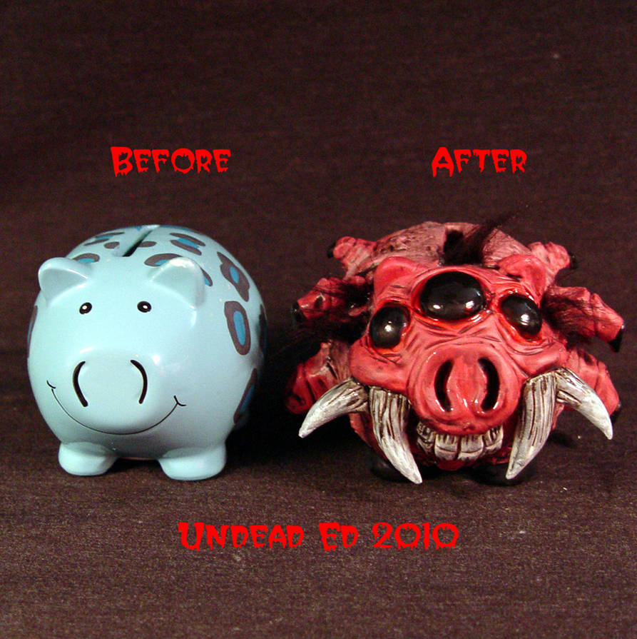Rot Spider Pig Piggy Bank comp by Undead-Art