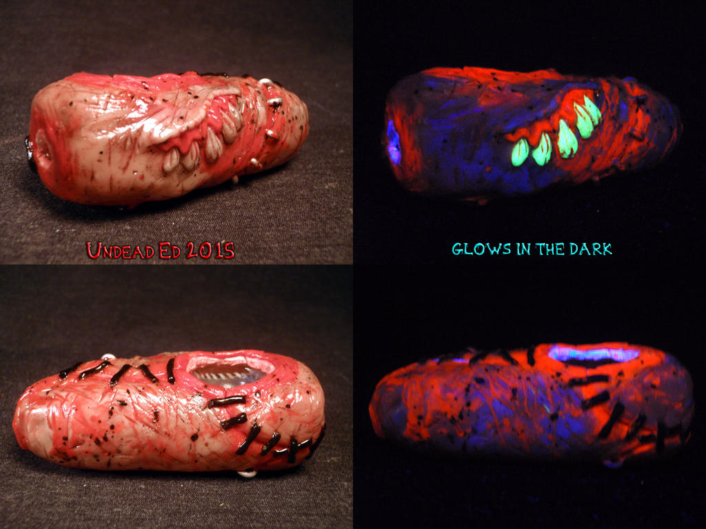 Stitches and Staples Pipe by Undead Ed Glows in th