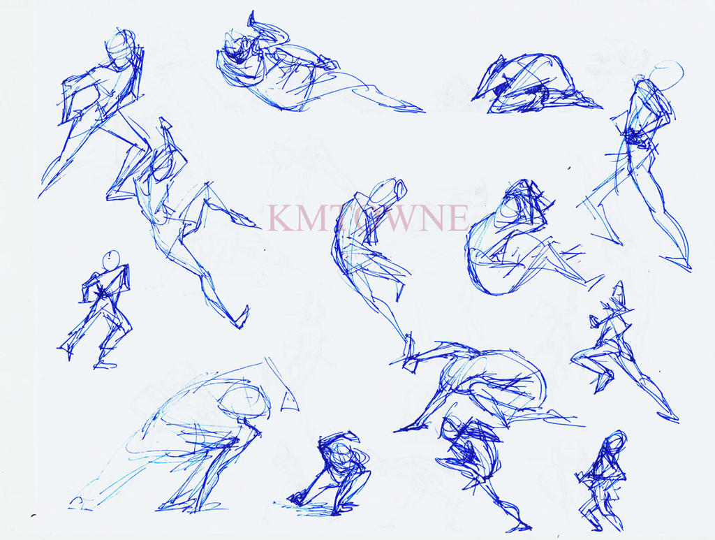 Minute Sketches : Defense / Blocking Poses by KMTowne on DeviantArt