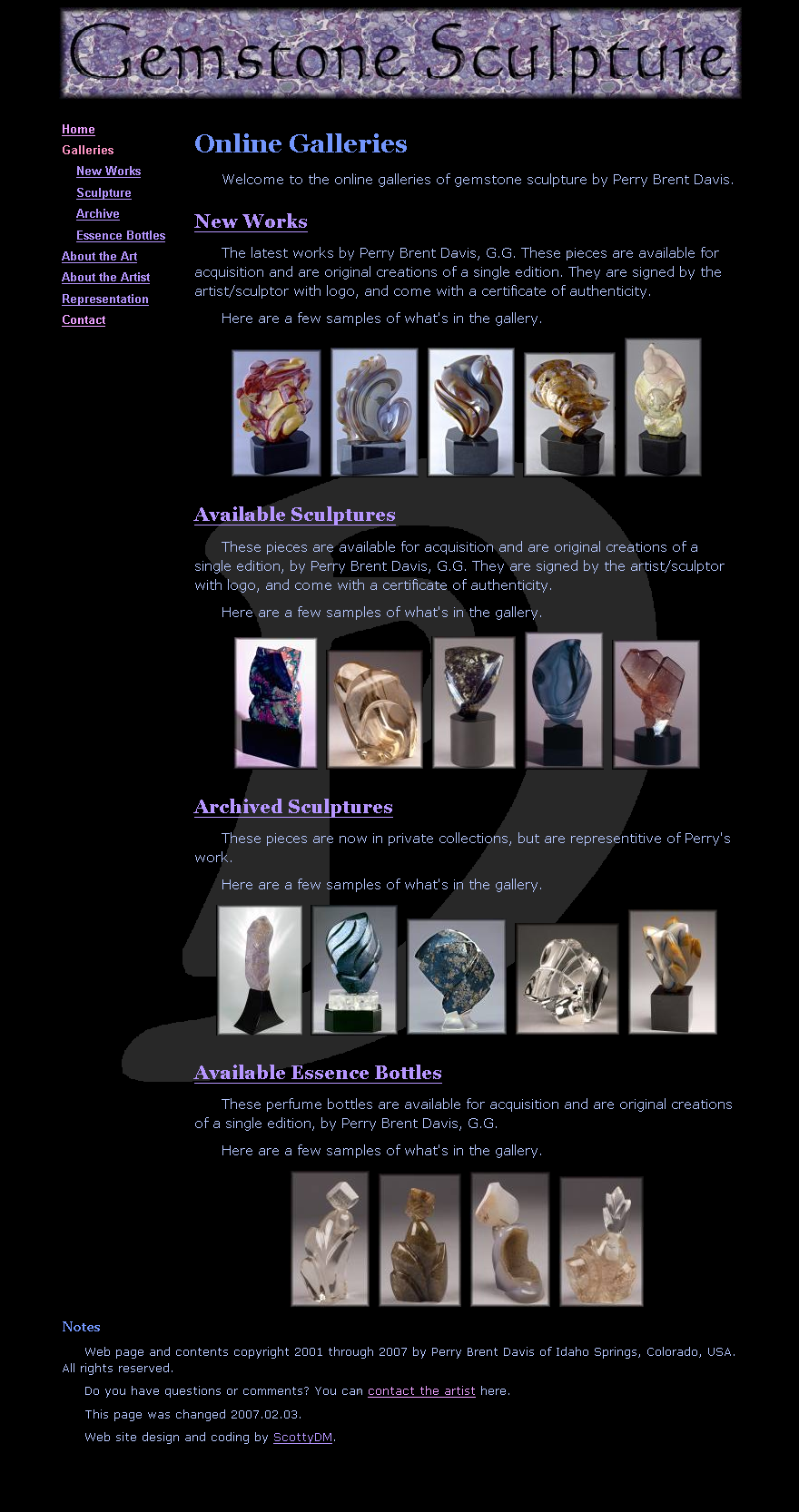 Sculpture Site, basic page by ScottyDM