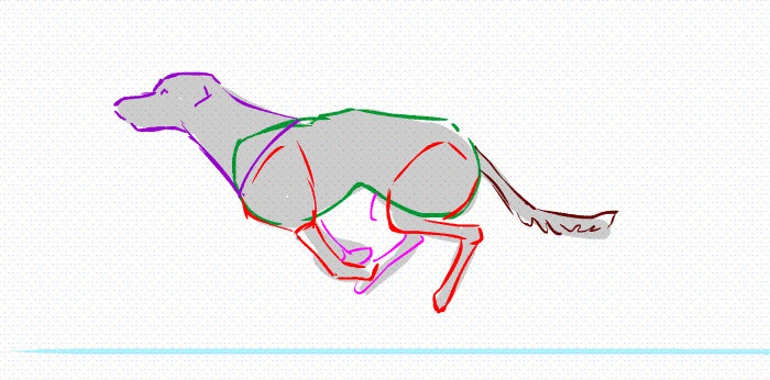 Daily Sketch #0042 - Dog Movement Study by GhostlyCarrot on DeviantArt