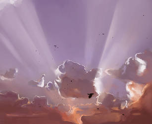 Daily Sketch #0096 - Cloud Study by GhostlyCarrot