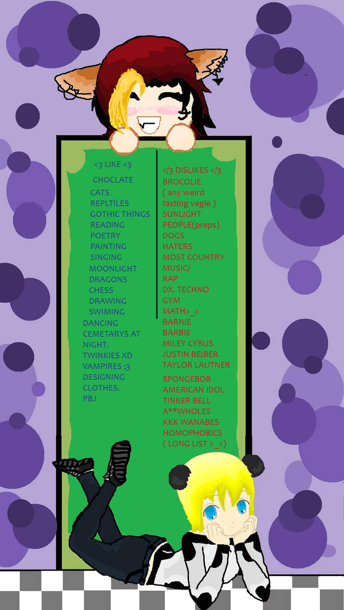 MY LIKES AND DISLIKES by Happy5Gay8Bunny on DeviantArt