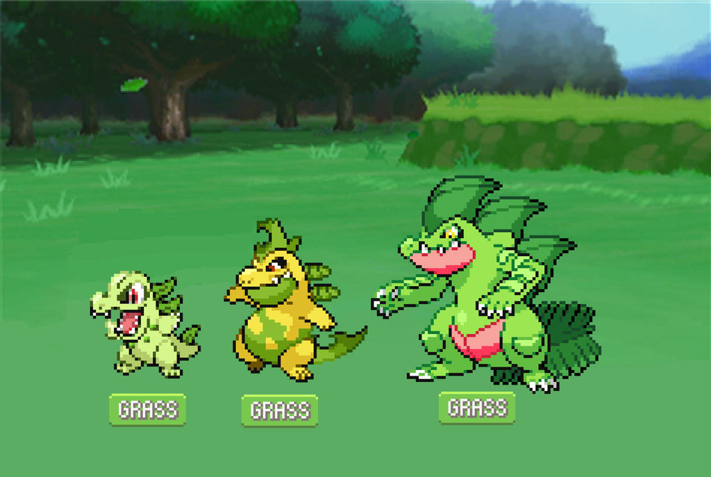 Grass Type Totodile Evolution Line By Gartick2341 On Deviantart Grass Type Totodile Evolution Line By Gartick2341 On Deviantart