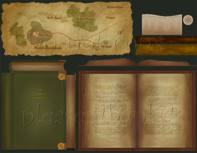 Book Texture Mapping Book Texture Map