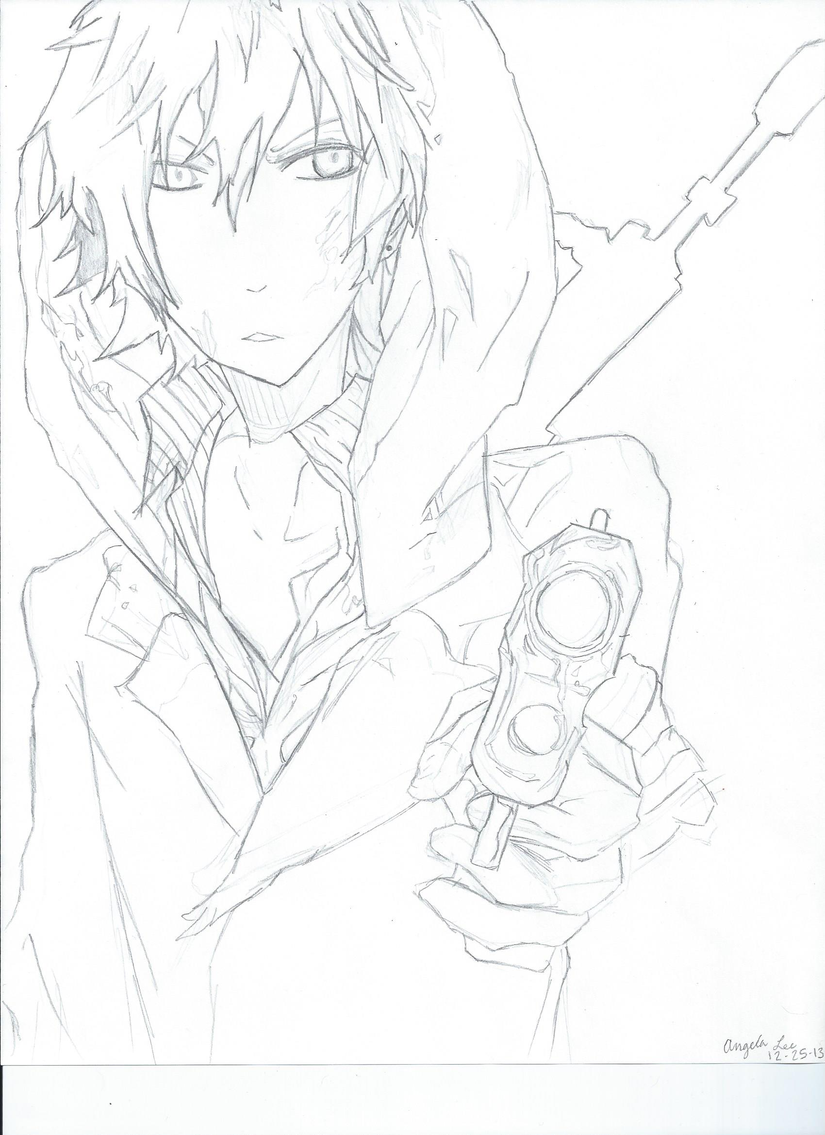 Anime Guy with a gun