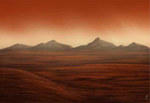 Orange Desert Sunset