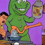 DreamUp Wish: barney eats sadam