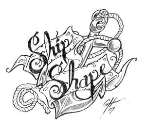 Ship Shape Tattoo Flash