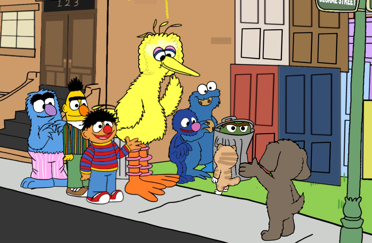 Sesame Street Ruff Rufus and Tuffy meet Sesame Street by Angel2001PizzaRat on DeviantArt