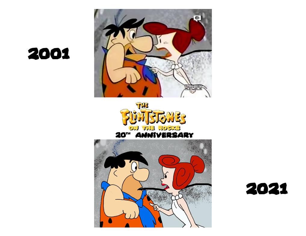 The Flintstones On The Rocks 20th Anniversary By Angel2001pizzarat On Deviantart
