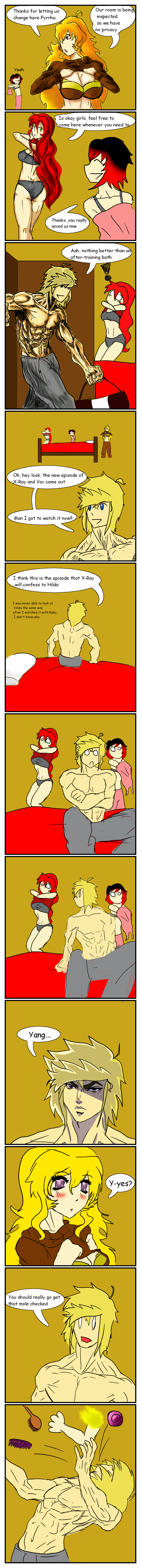 RWBY Workout with Jaune Arc-(RWBY- Jaune x Pyrrha x Ruby) Cm for