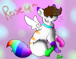 Rainbow Kitty :GIFTART RoseyWingedCat: