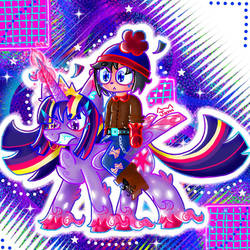 Stan rides Twilight Sparkle into battle