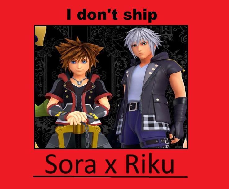 Sora X Riku I Don't Ship Sora x Riku by CallMeBlackBeauty on DeviantArt