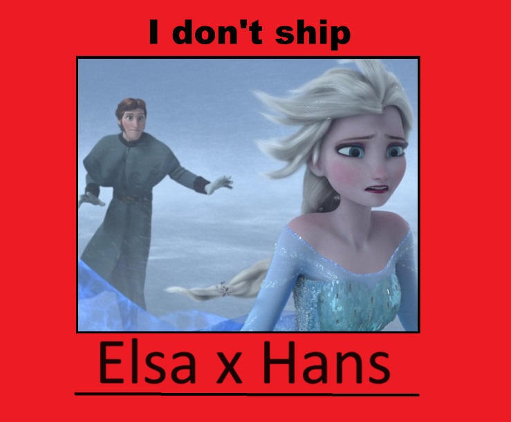 Elsa Ship I Don't Ship Elsa x Hans by CallMeBlackBeauty on DeviantArt