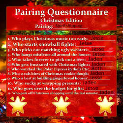 Questionnaire Christmas Edition: Spiritshipping by CallMeBlackBeauty