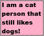 I Am a Cat Person that Still Likes Dogs! Stamp