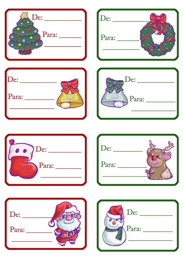 Etiquetas Imprimibles Regalos de Navidad by PCGaijin on
