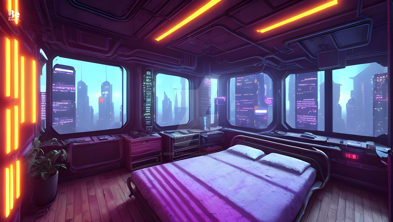 cyberpunk city background in the room by bekreatifdesign on DeviantArt