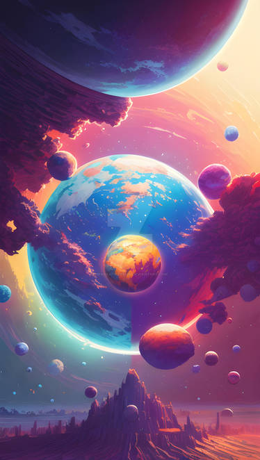 cyberpunk wallpaper iphone cosmos planet earth 3 by