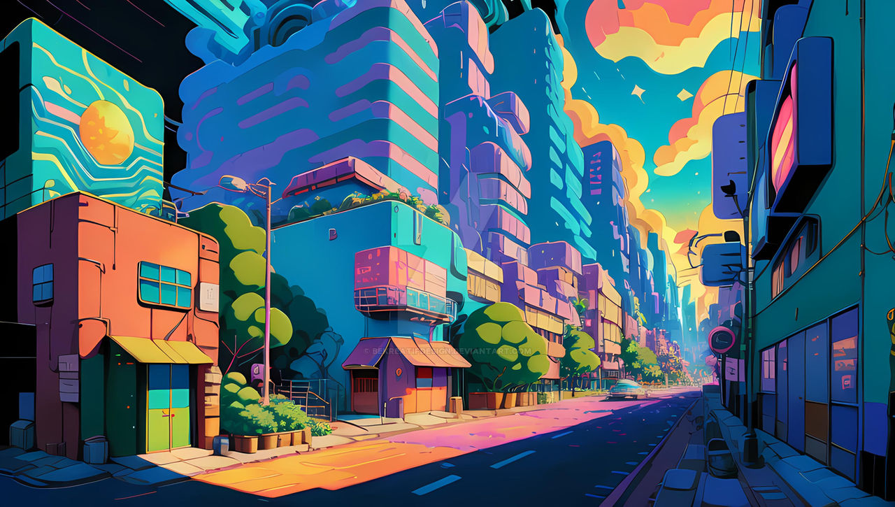 Style of 90's vintage anime city #1 by bekreatifdesign on DeviantArt