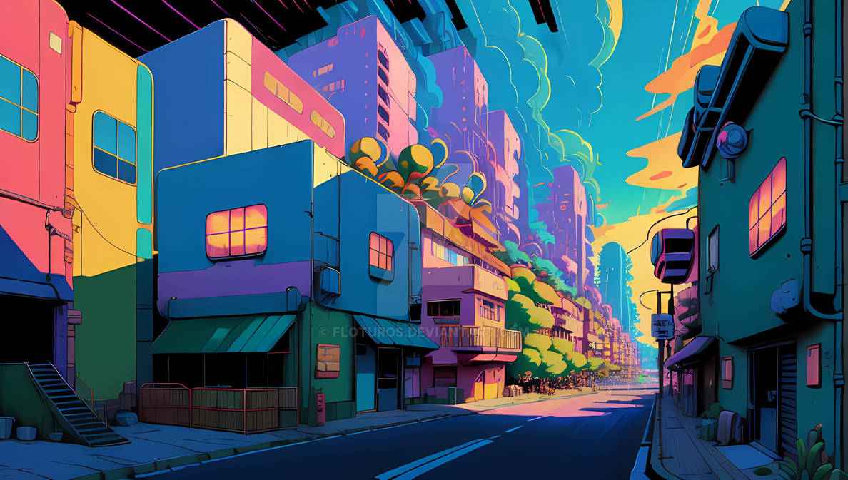Style of 90's vintage anime city #2 by Floturos on DeviantArt