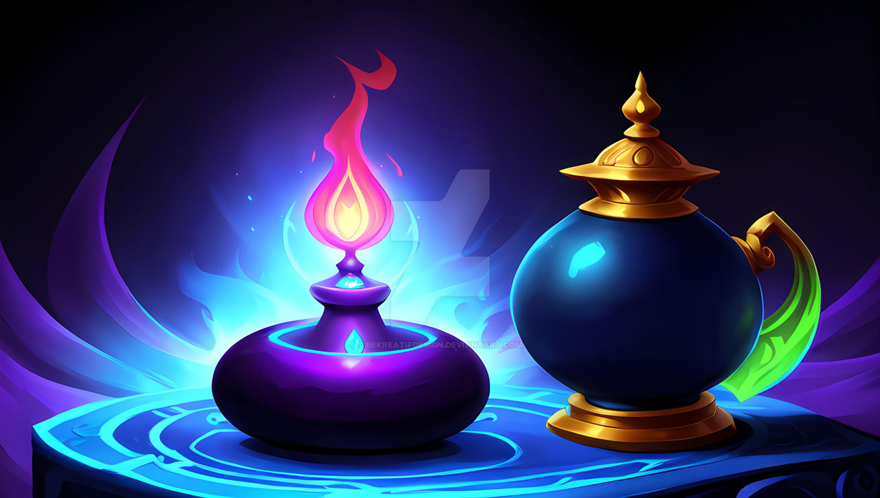 fantasy potion magical fire and lamp by bekreatifdesign on DeviantArt