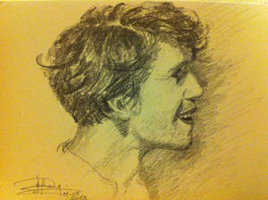 Ben Whishaw laughing