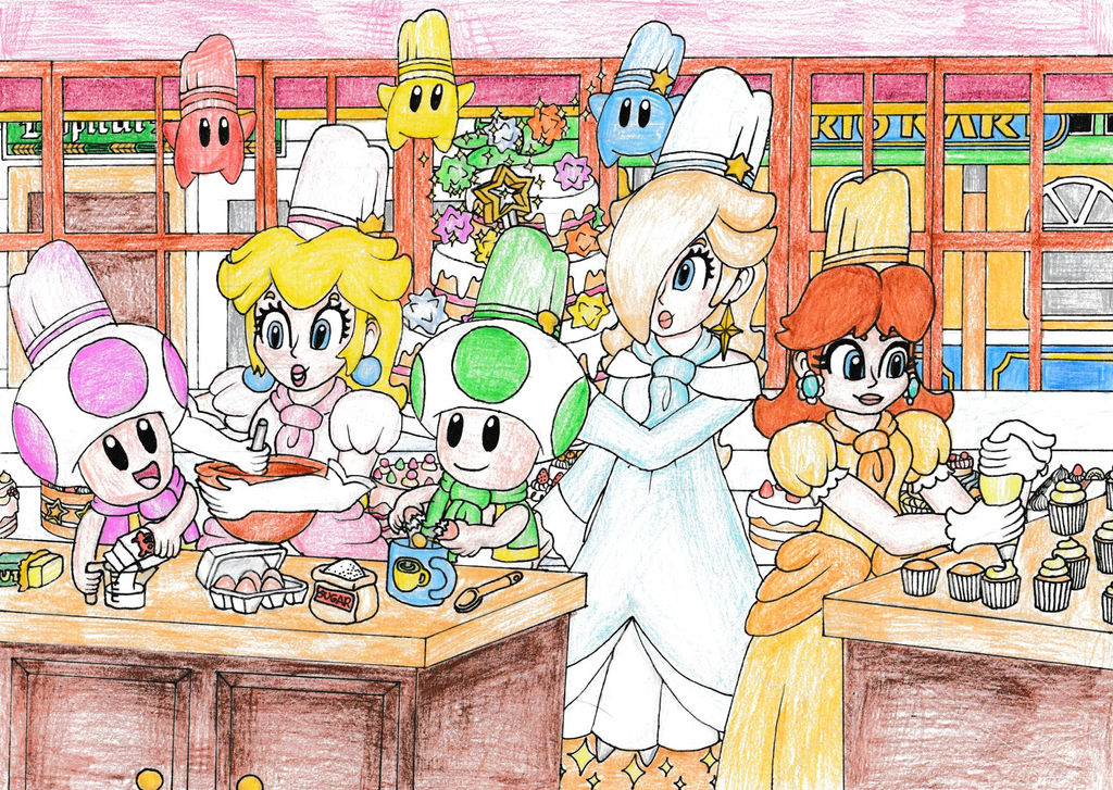 Peach Daisy And Rosalina Bakers By Bbq Turtle On Deviantart Peach Daisy And Rosalina Bakers By Bbq Turtle On Deviantart