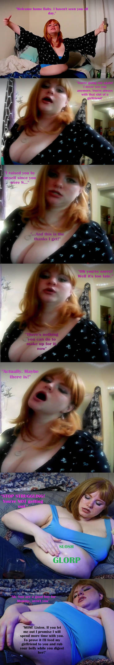 Voremom Mom Vore Comic by FatFlabbyBellyLover on DeviantArt