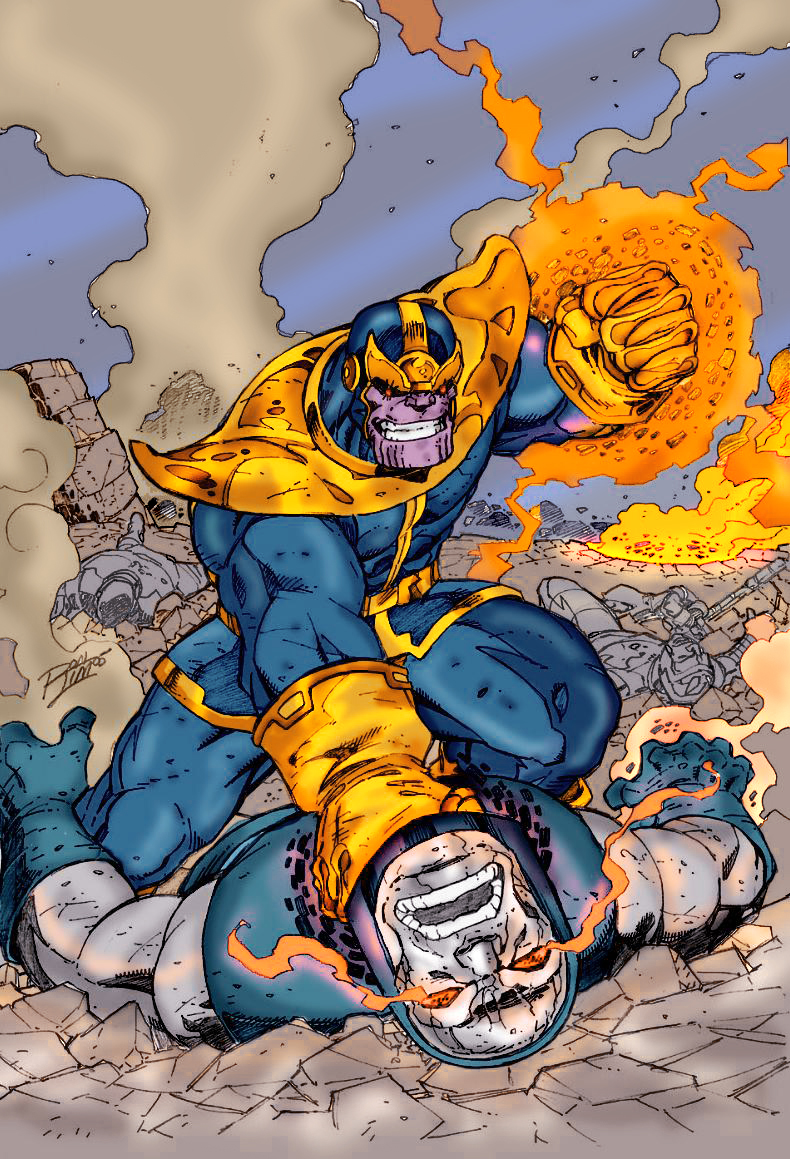 thanos vs darkseid ron lim