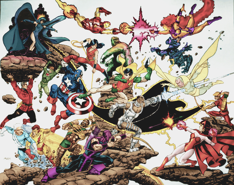 marvel avengers 80s versus dc titans  80s