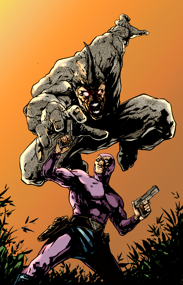 The Phantom Vs  Rhino By Henrikjonsson colored