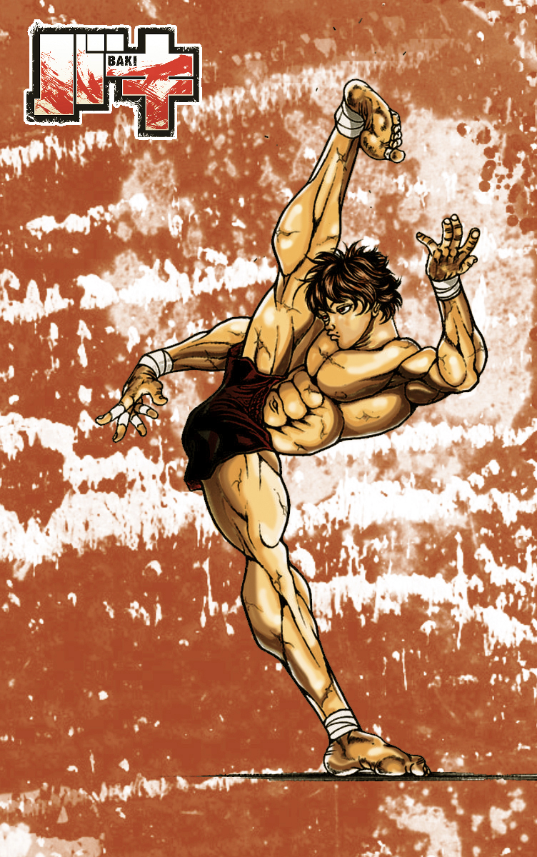 Baki Hanma colored in anime style : r/Grapplerbaki