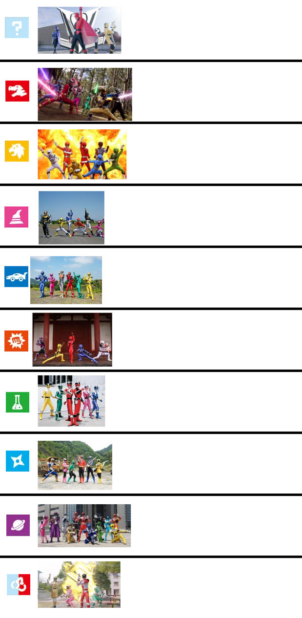 My favorite power rangers and super sentai teams by Rainbowshadowstar ...