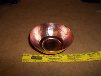 Raised copper dish