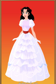 Scarlett O'Hara in white dress Disney Style