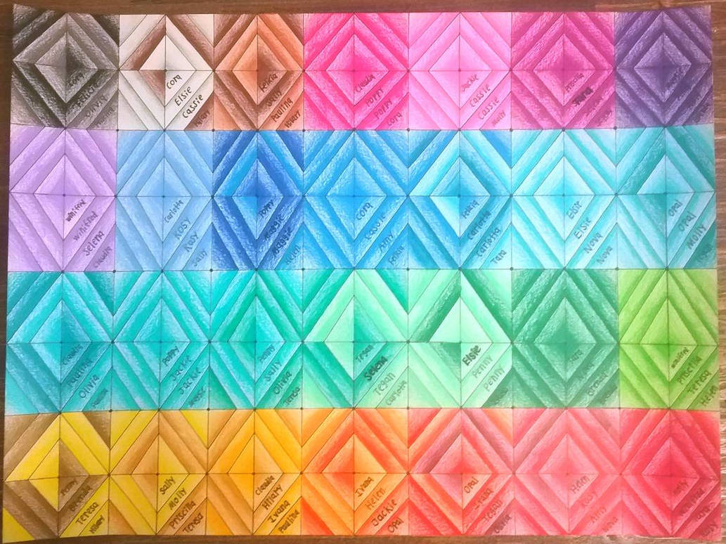 Inverted Diamond Pattern Rainbow Diamond of Reversed Colors by Dialysis2day on DeviantArt