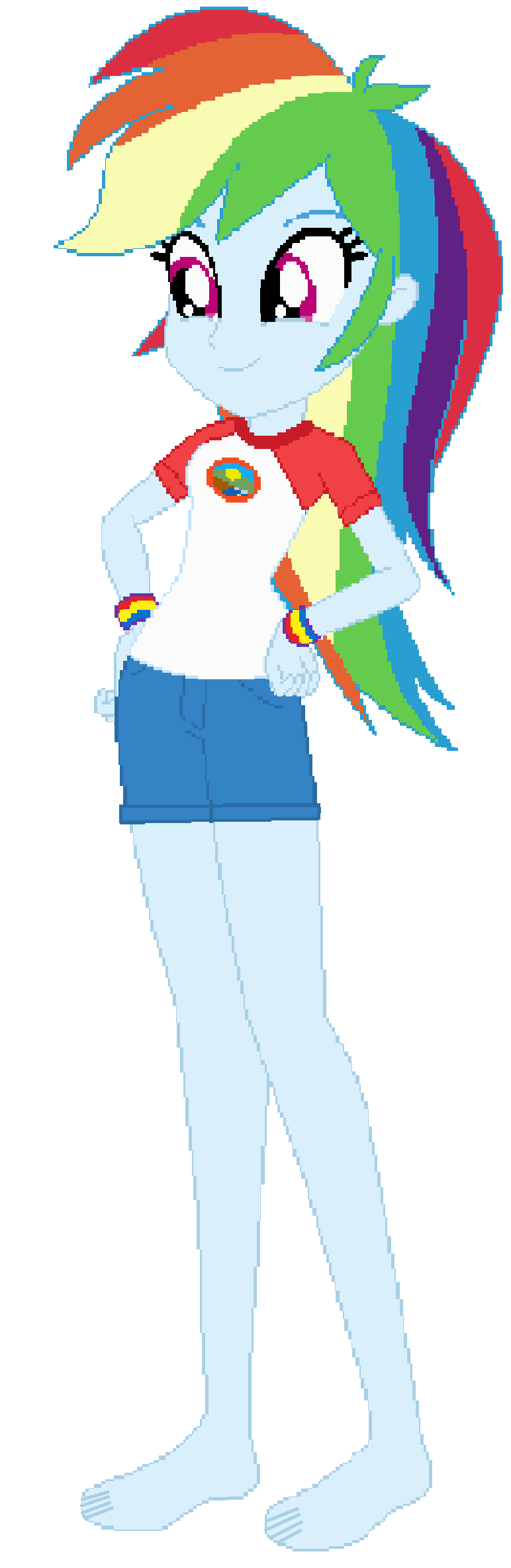 Everfree Rainbow Dash EQG Barefoot Short Shorts by