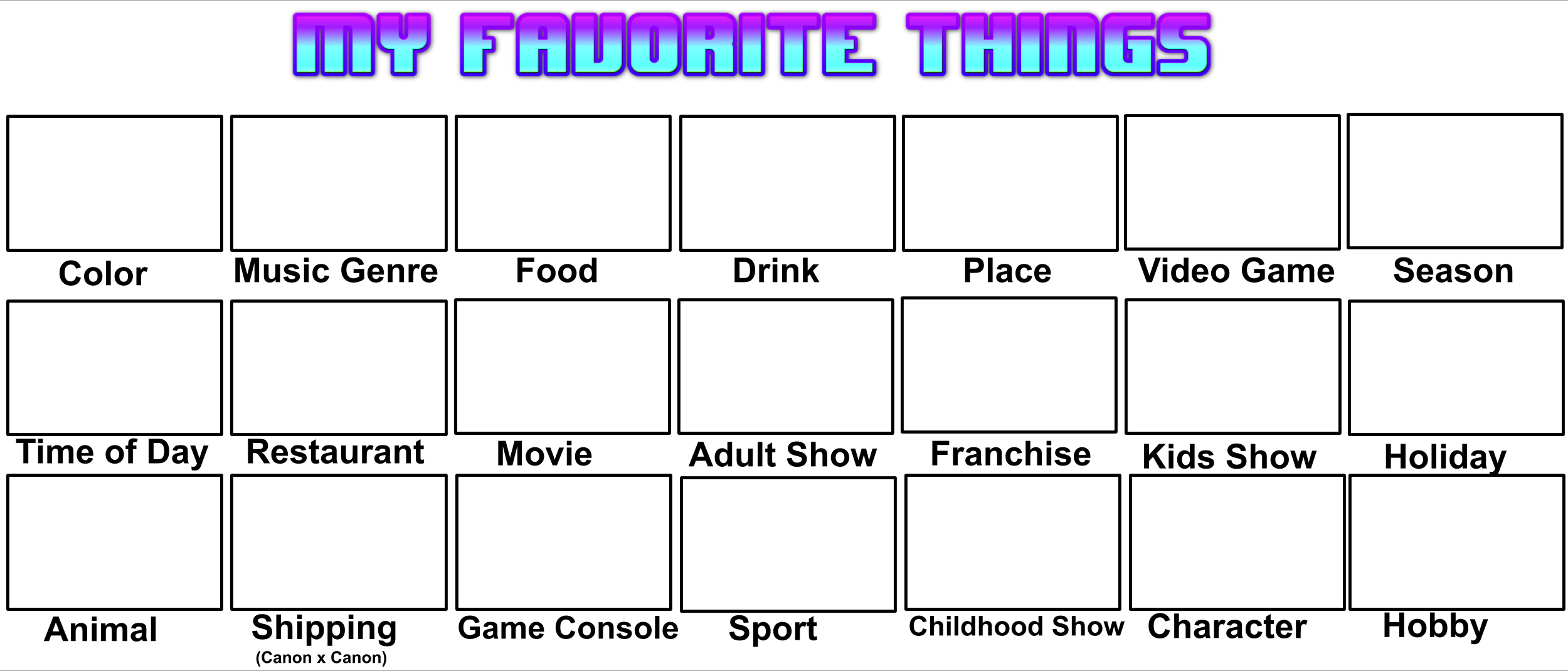 Favorite Game Meme Template