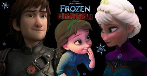 Hiccup, Elsa and their daughter