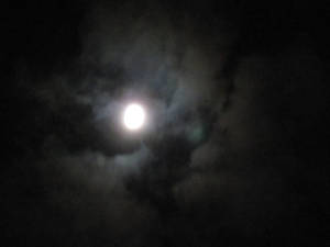 The Moon and some clouds