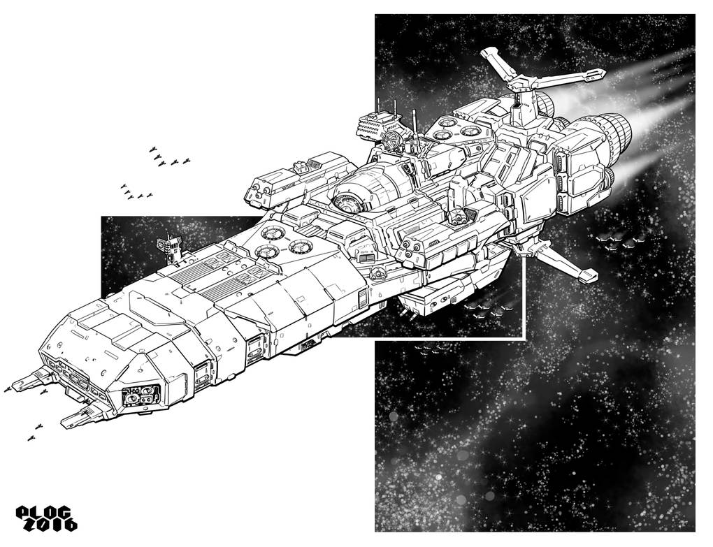 Battletech - Ark Royal Class heavy carrier by sharlin on DeviantArt