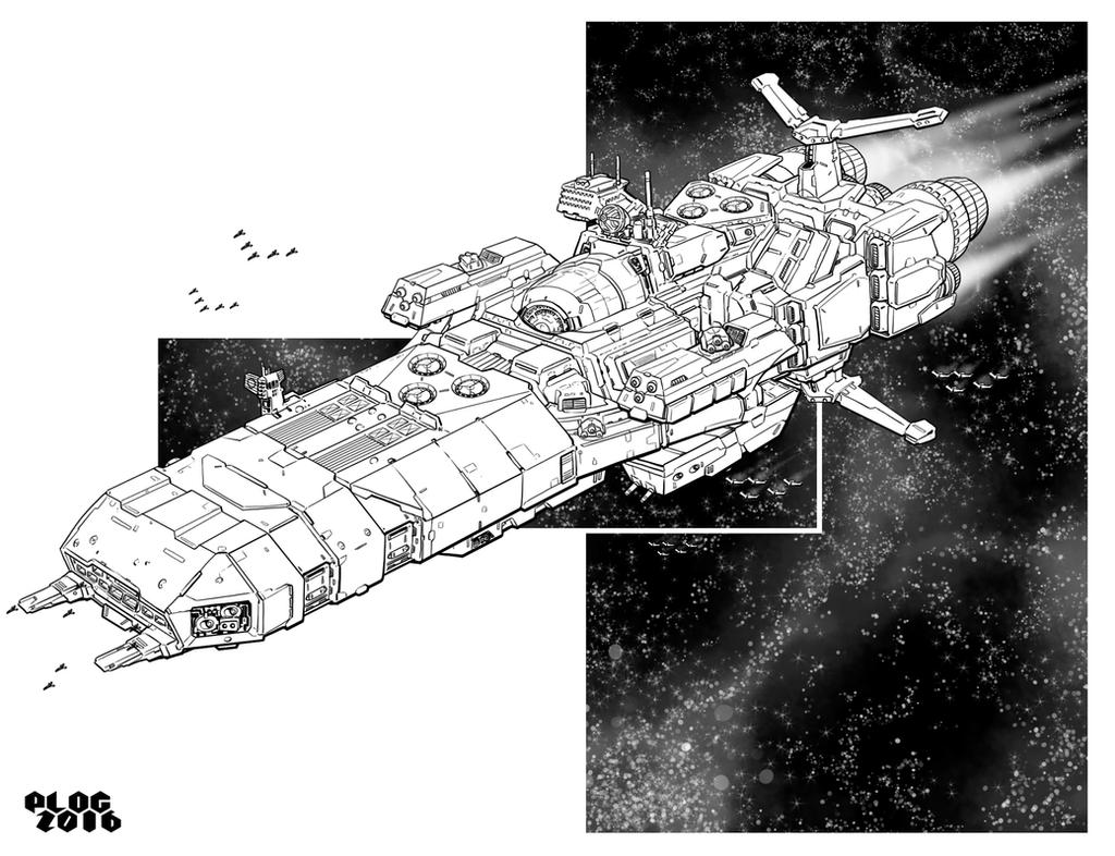 Battletech - Ark Royal Class heavy carrier by sharlin on DeviantArt