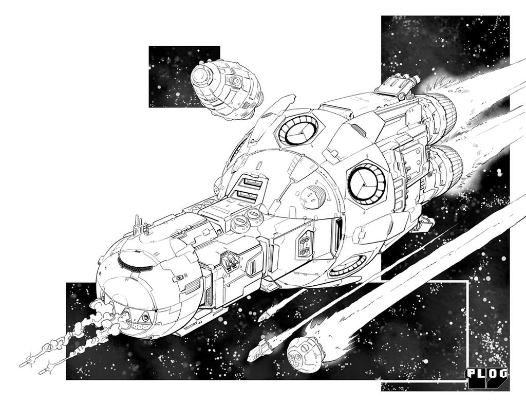 Battletech - Fox Class Corvette. by sharlin on DeviantArt