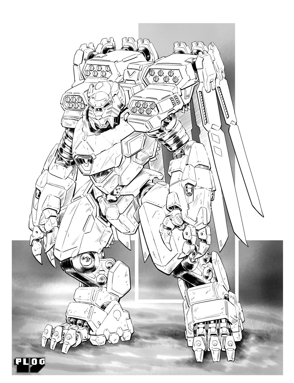 Battletech - Jade Hawk 03A custom 'Sabretooth'. by sharlin on DeviantArt