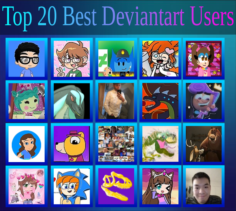 Upload777 My Top 20 DeviantArt Users by KaiPapenhuzen35 on DeviantArt