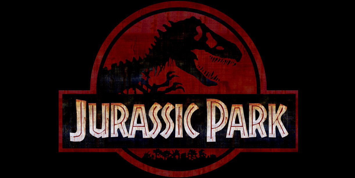 Weathered Jurassic Park logo